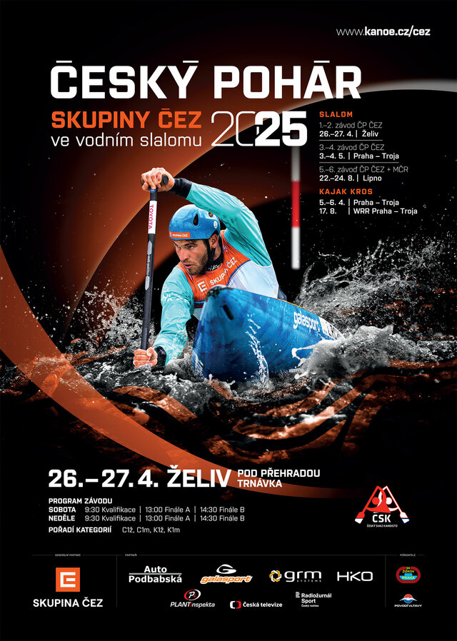CP CEZ 2025 vodni slalom Želiv